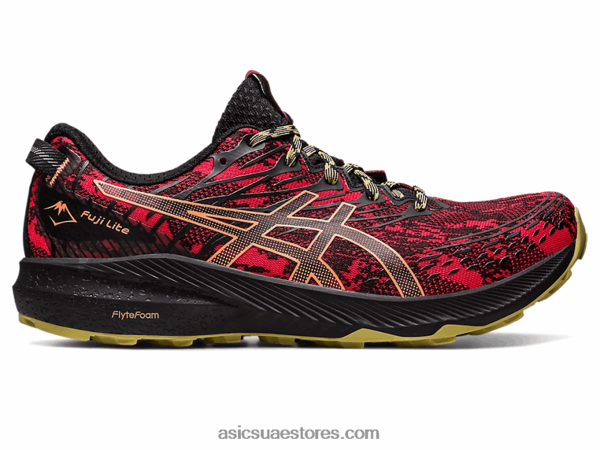 Asics أحمر كهربائي / أسود فوجي لايت 3 2N24DJ620