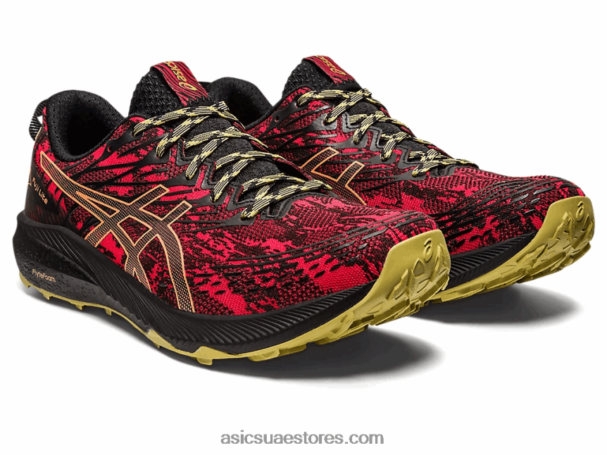 Asics أحمر كهربائي / أسود فوجي لايت 3 2N24DJ620