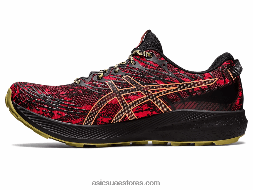 Asics أحمر كهربائي / أسود فوجي لايت 3 2N24DJ620