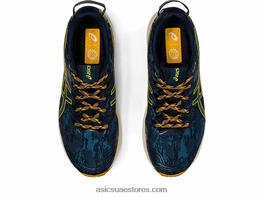 Asics حبر أزرق مخضر / أصفر ذهبي فوجي لايت 3 2N24DJ624