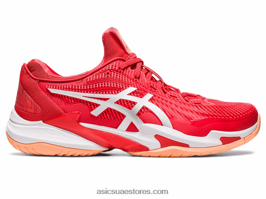 Asics الأحمر الناري / الأبيض محكمة وما يليها 3 نوفاك 2N24DJ63
