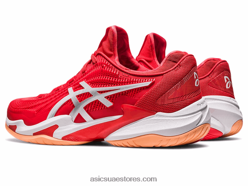 Asics الأحمر الناري / الأبيض محكمة وما يليها 3 نوفاك 2N24DJ63