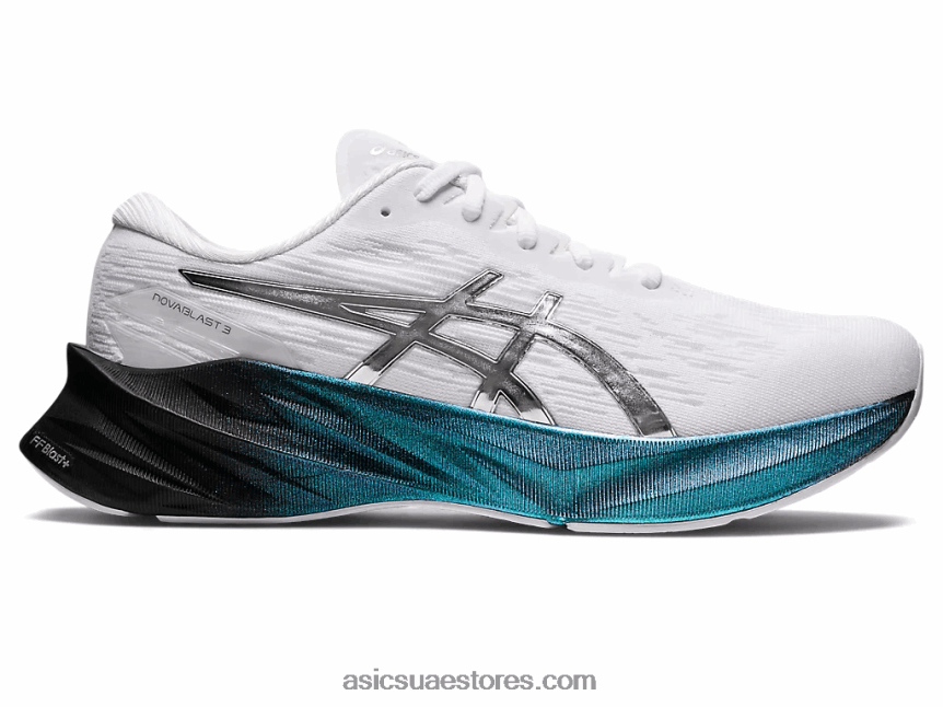Asics أبيض / فضي نقي نوفابلاست 3 بلاتين 2N24DJ948