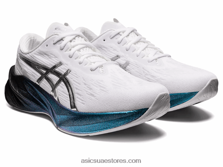 Asics أبيض / فضي نقي نوفابلاست 3 بلاتين 2N24DJ948
