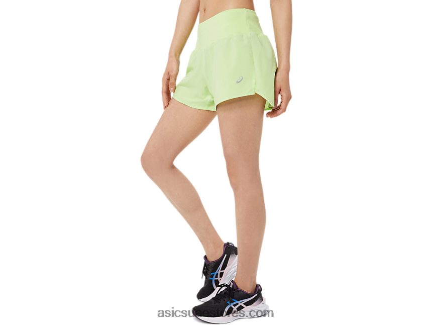 Asics ليمون اخضر طريق المرأة 3.5in قصير 2N24DJ3462