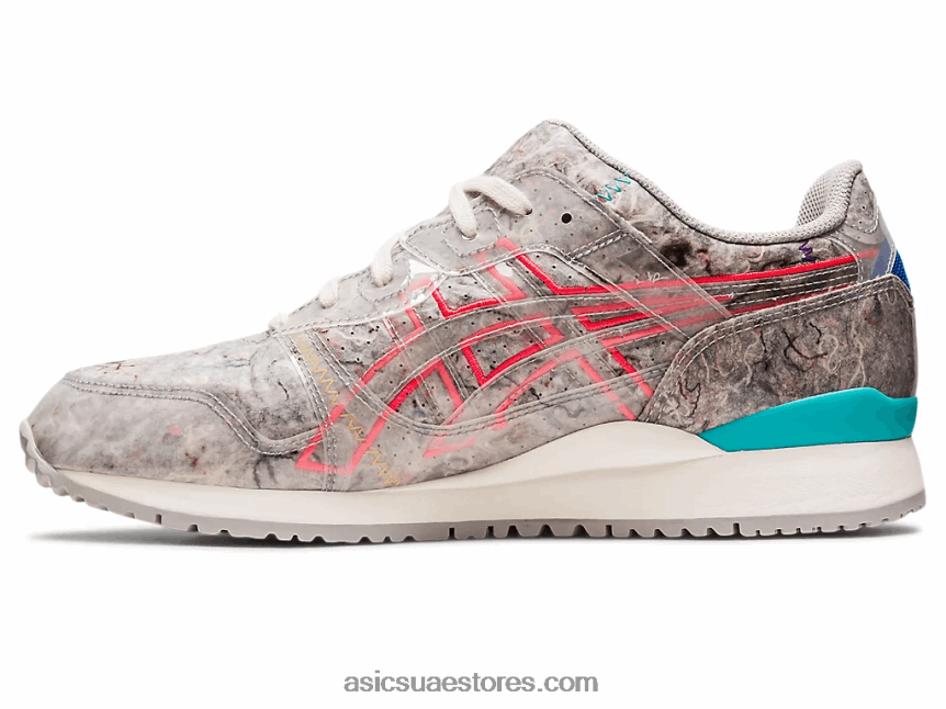 Asics المحار الرمادي / المغنية الوردي جل لايت 3 og شعر معاد تدويره 2N24DJ212