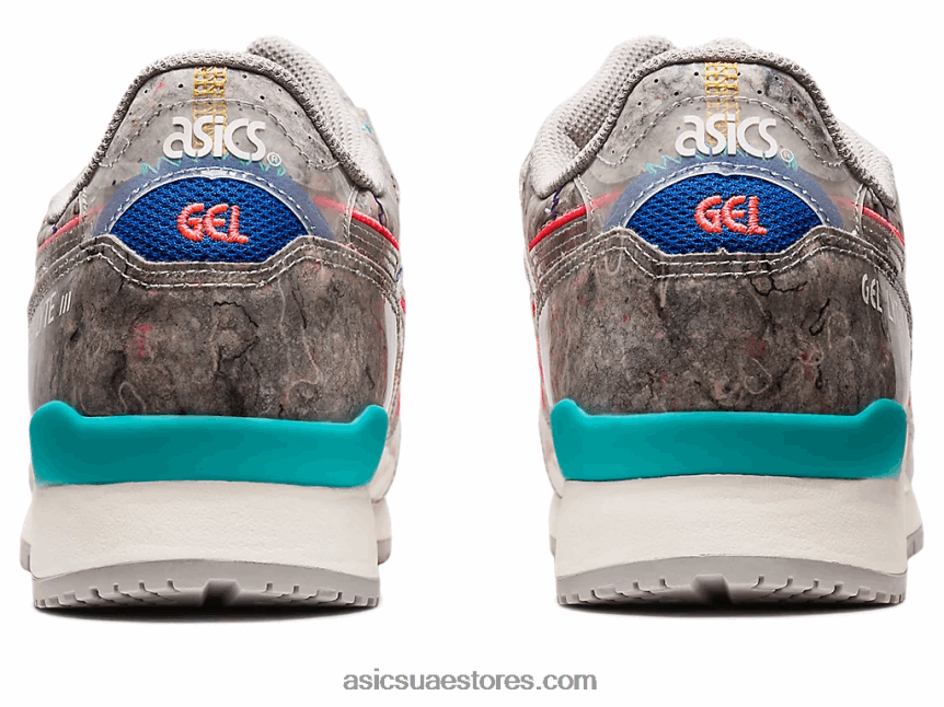 Asics المحار الرمادي / المغنية الوردي جل لايت 3 og شعر معاد تدويره 2N24DJ212