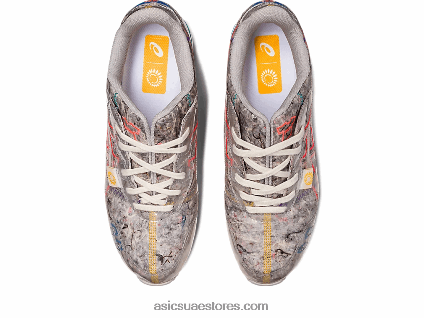 Asics المحار الرمادي / المغنية الوردي جل لايت 3 og شعر معاد تدويره 2N24DJ212