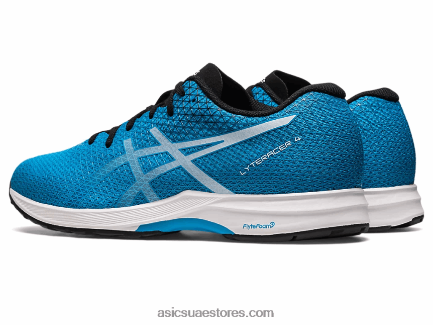Asics الجزيرة أزرق / أبيض الليتراكير 4 2N24DJ118