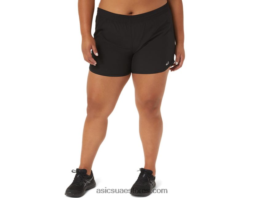 Asics أسود الأداء سرعة لايت للسيدات 4 بوصة قصيرة المدى 2N24DJ4099