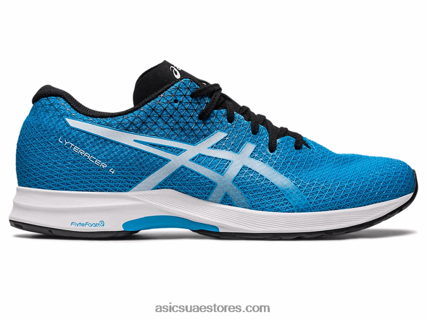 Asics الجزيرة أزرق / أبيض 4 lteracer واسعة 2N24DJ115