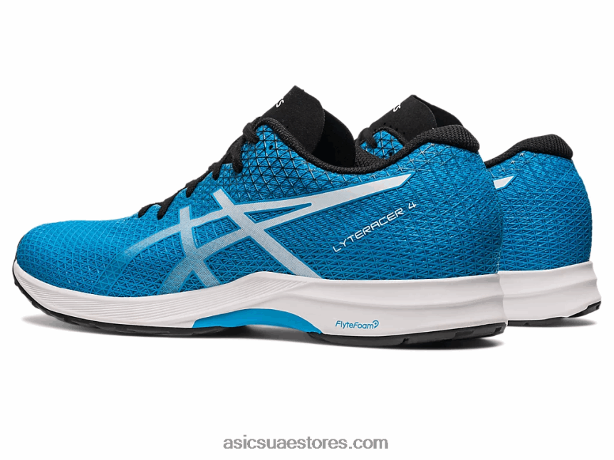 Asics الجزيرة أزرق / أبيض 4 lteracer واسعة 2N24DJ115