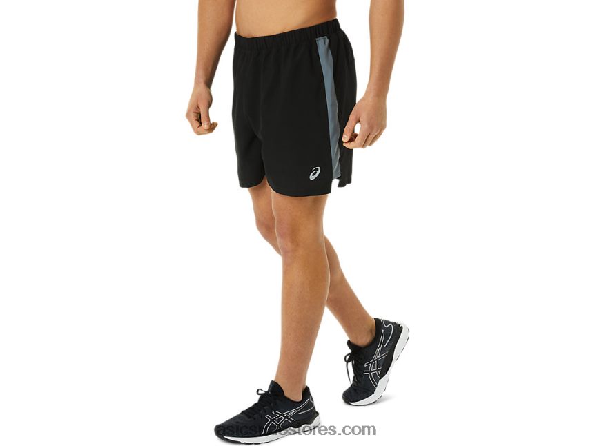 Asics أسود الأداء طقم جاهز 5 بوصة قصير للرجال 2N24DJ937