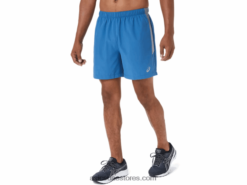 Asics اللازوردية الرجال 5in العلاقات العامة قصيرة 2N24DJ1047