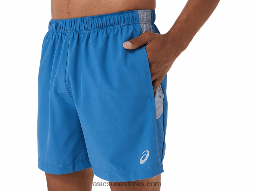 Asics اللازوردية الرجال 5in العلاقات العامة قصيرة 2N24DJ1047