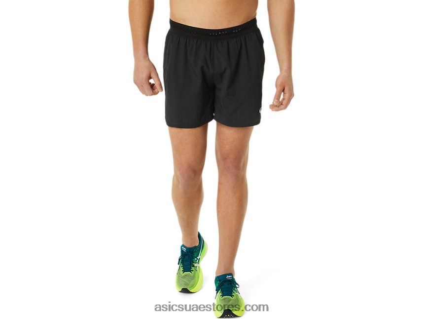 Asics أسود الأداء تهوية 5in قصيرة للرجال 2N24DJ1061