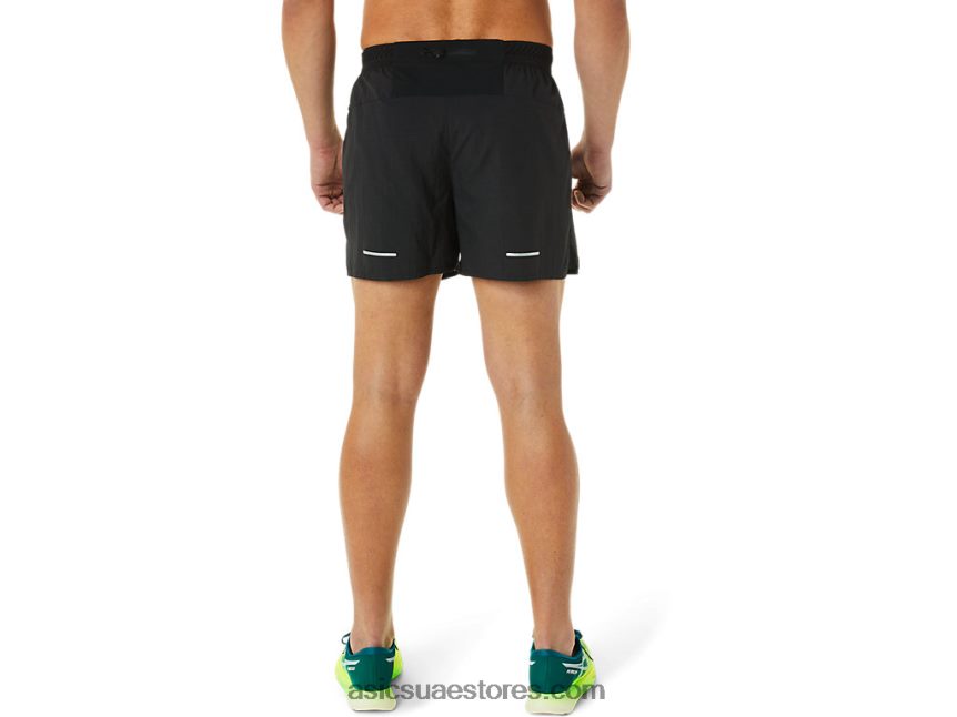 Asics أسود الأداء تهوية 5in قصيرة للرجال 2N24DJ1061