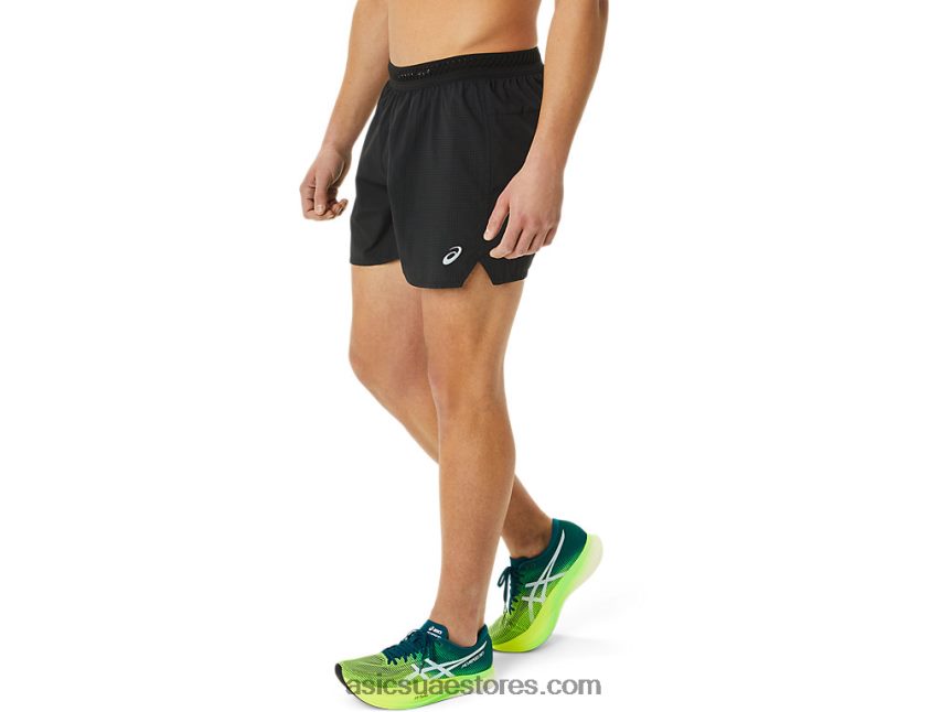 Asics أسود الأداء تهوية 5in قصيرة للرجال 2N24DJ1061