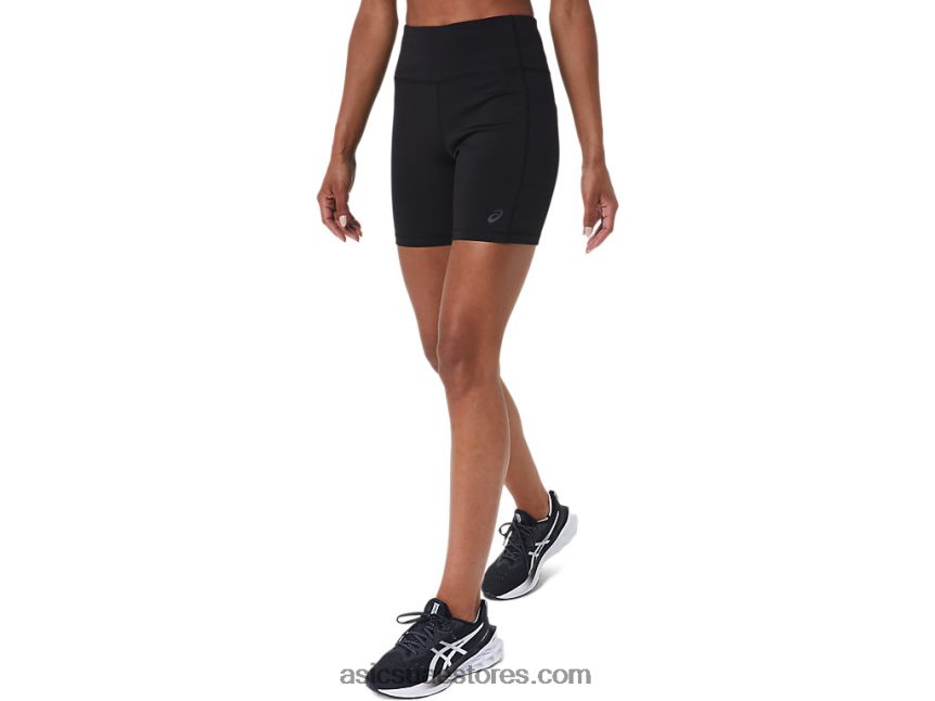 Asics أسود الأداء المرأة قصيرة المدى 5in مع جيوب 2N24DJ2717