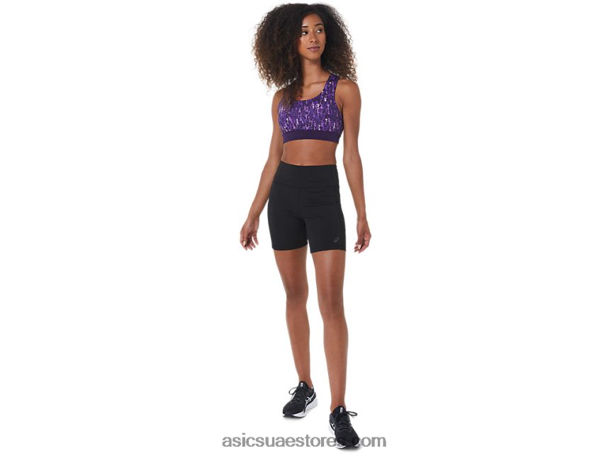 Asics أسود الأداء المرأة قصيرة المدى 5in مع جيوب 2N24DJ2717