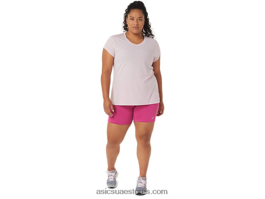 Asics الفوشيه الأحمر المرأة قصيرة المدى 5in مع جيوب 2N24DJ3291