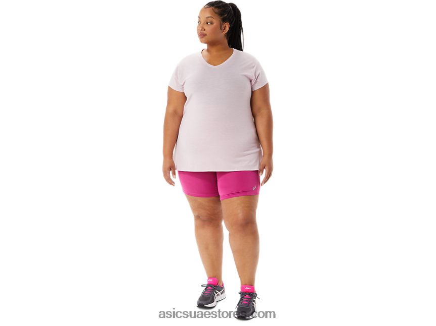 Asics الفوشيه الأحمر المرأة قصيرة المدى 5in مع جيوب 2N24DJ3291