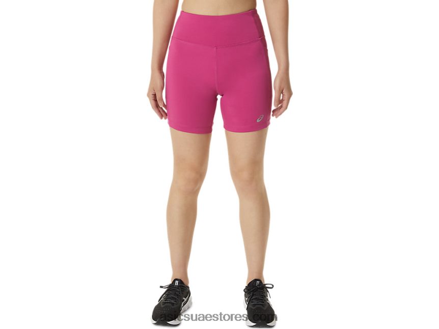 Asics الفوشيه الأحمر المرأة قصيرة المدى 5in مع جيوب 2N24DJ3291