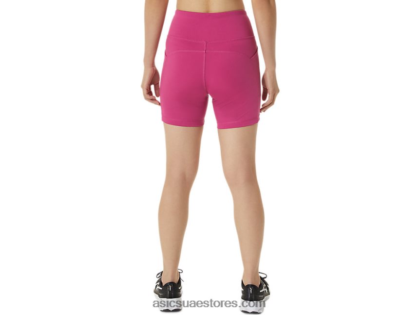 Asics الفوشيه الأحمر المرأة قصيرة المدى 5in مع جيوب 2N24DJ3291