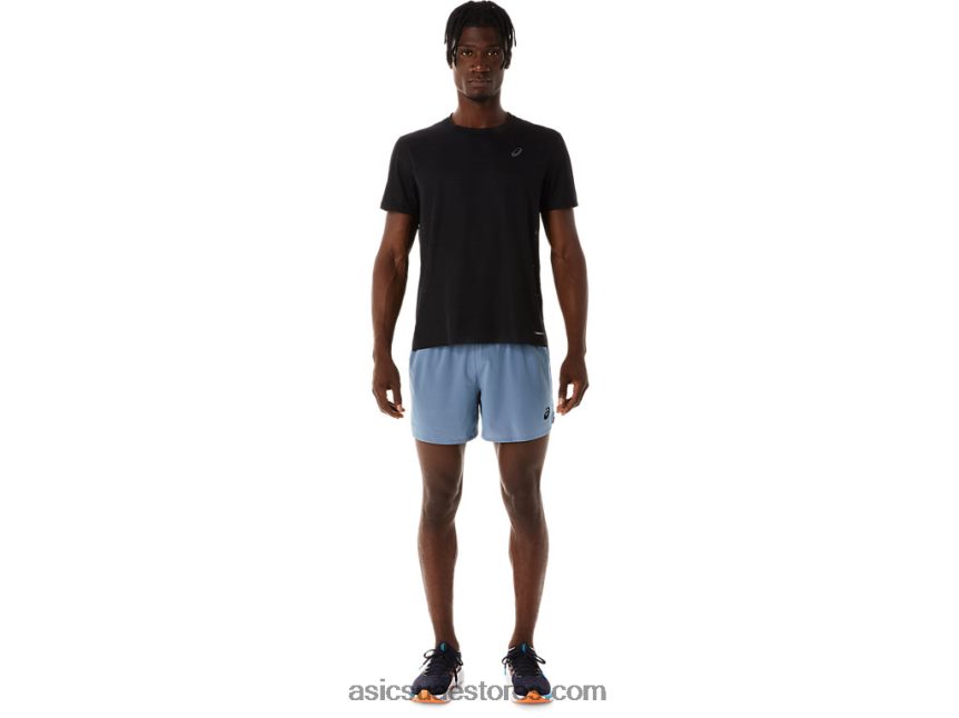 Asics الأزرق الصلب تهوية 5in قصيرة للرجال 2N24DJ35