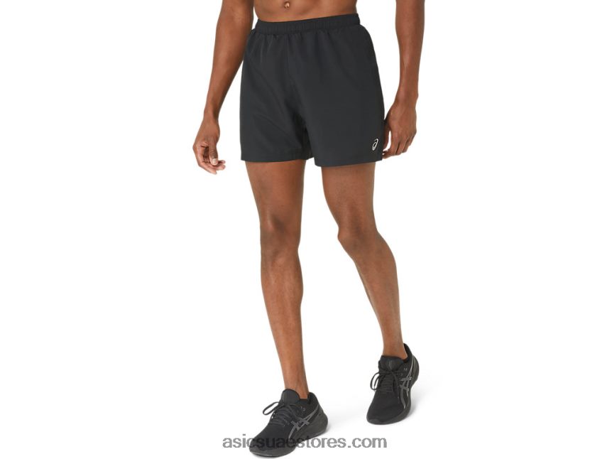 Asics أسود الأداء الرجال 5in العلاقات العامة قصيرة 2.0 2N24DJ289