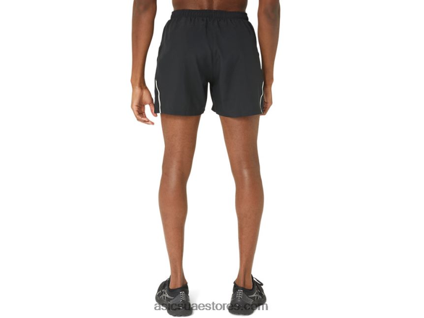 Asics أسود الأداء الرجال 5in العلاقات العامة قصيرة 2.0 2N24DJ289
