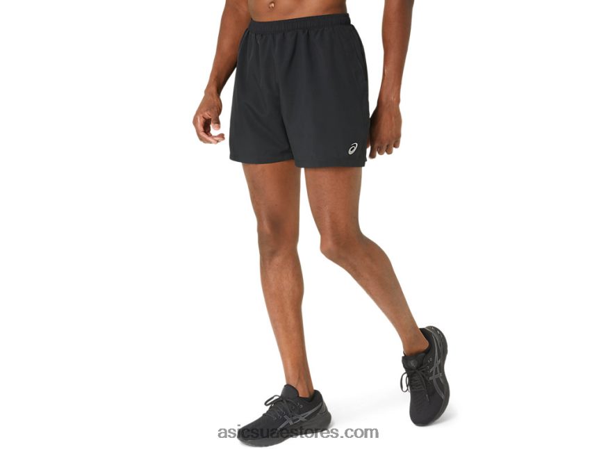 Asics أسود الأداء الرجال 5in العلاقات العامة قصيرة 2.0 2N24DJ289