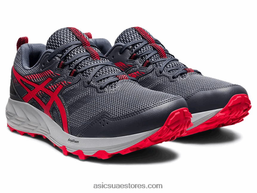 Asics ناقل رمادي / أحمر كهربائي جل سونوما 6 2N24DJ1777