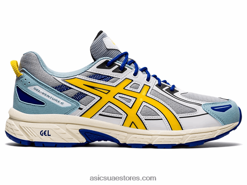 Asics رمادي بيدمونت / أصفر نابض بالحياة جل فينشر 6 2N24DJ1823