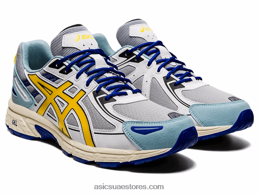 Asics رمادي بيدمونت / أصفر نابض بالحياة جل فينشر 6 2N24DJ1823