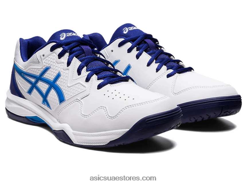 Asics أبيض / أزرق كهربائي جل تكريس 7 2N24DJ1148