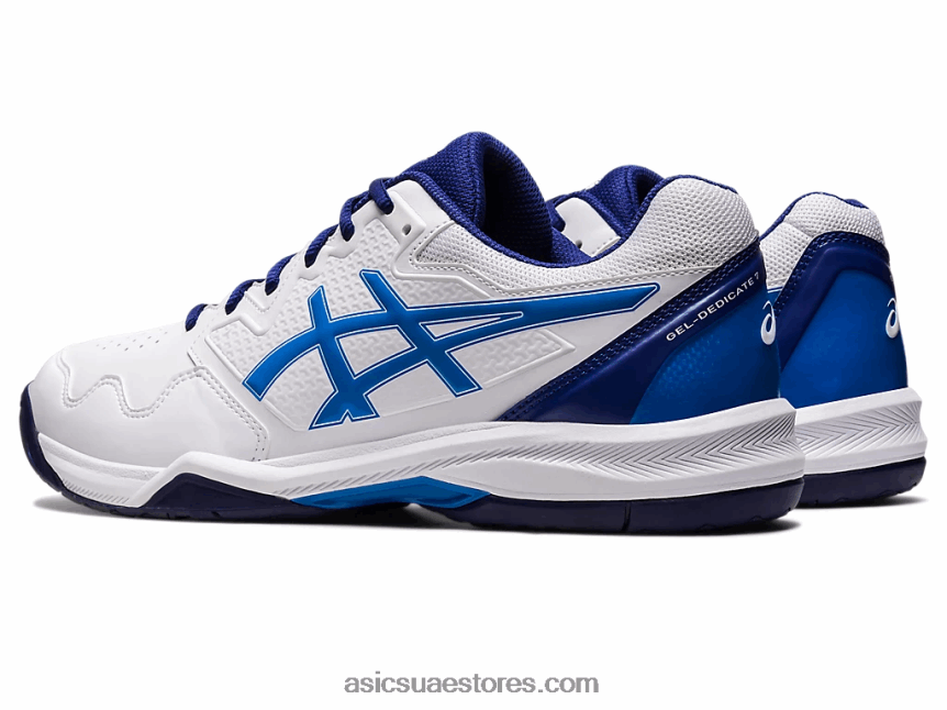 Asics أبيض / أزرق كهربائي جل تكريس 7 2N24DJ1148