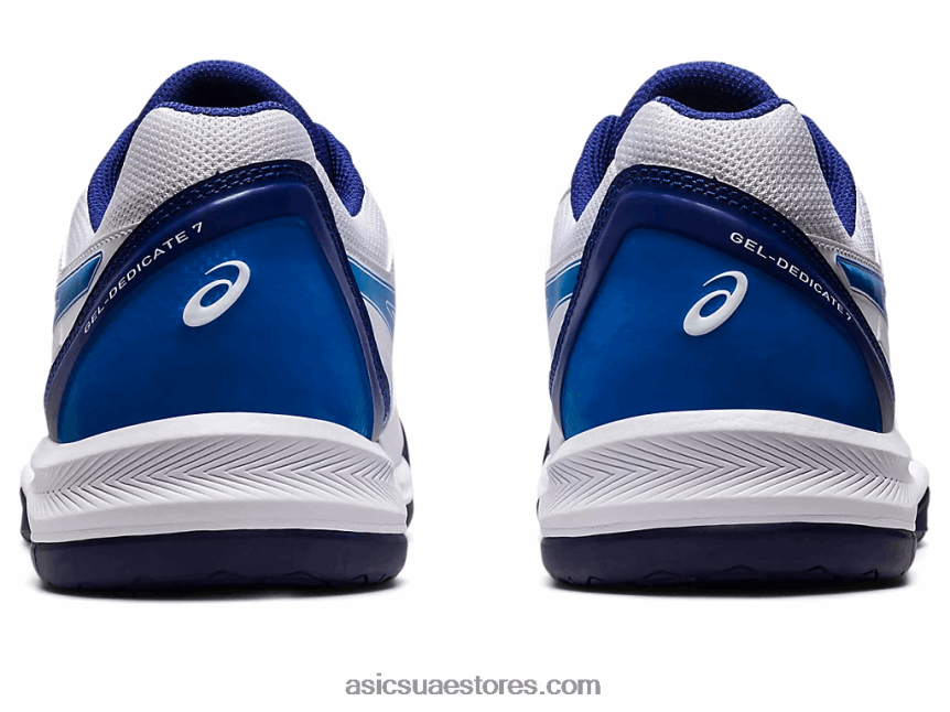 Asics أبيض / أزرق كهربائي جل تكريس 7 2N24DJ1148