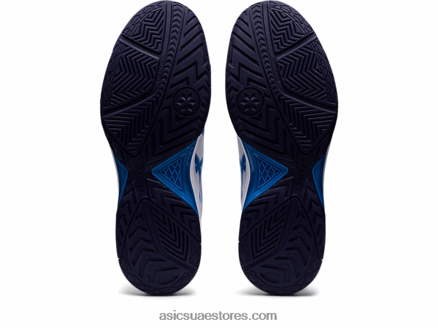 Asics أبيض / أزرق كهربائي جل تكريس 7 2N24DJ1148