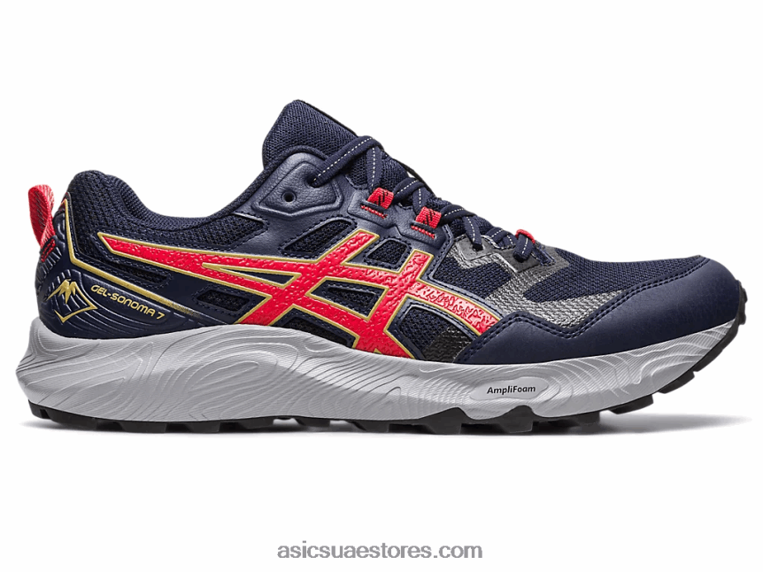 Asics منتصف الليل / أحمر كهربائي جل سونوما 7 2N24DJ116