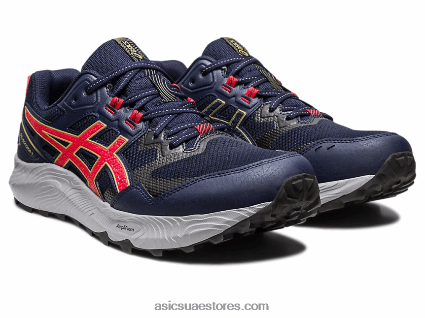 Asics منتصف الليل / أحمر كهربائي جل سونوما 7 2N24DJ116