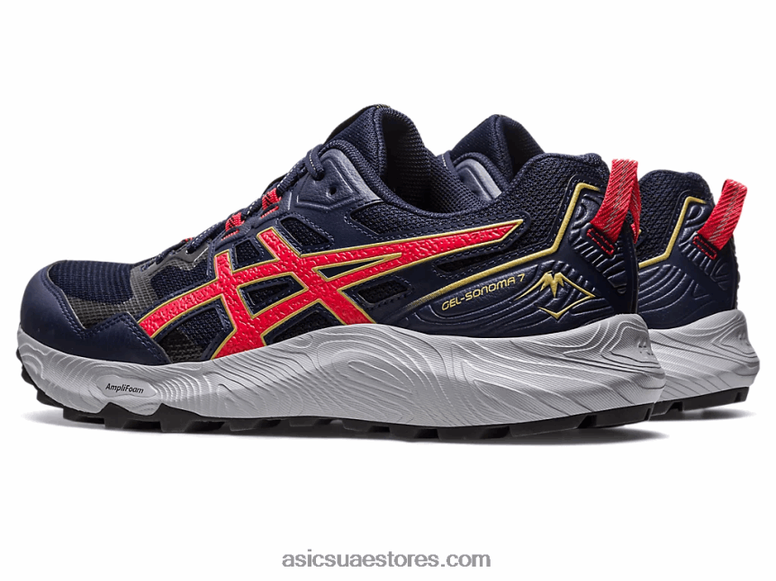 Asics منتصف الليل / أحمر كهربائي جل سونوما 7 2N24DJ116