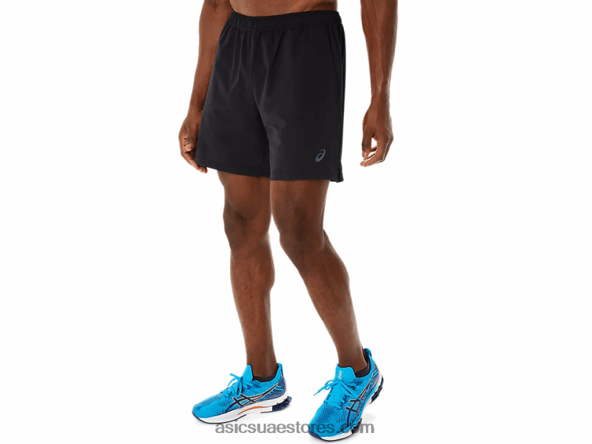 Asics أسود الأداء شورت هجين 7 إنش للرجال 2N24DJ122