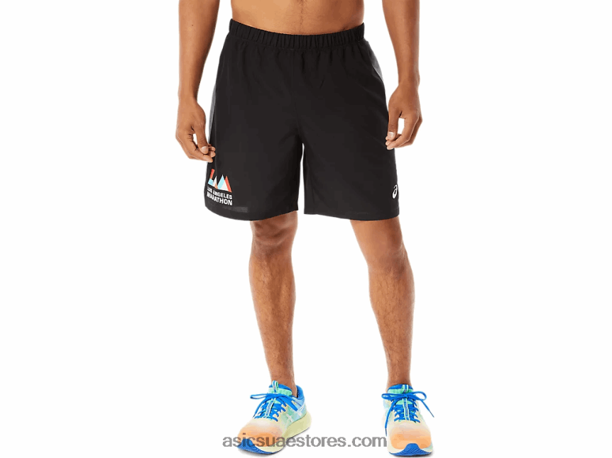 Asics أسود الأداء مجموعة جاهزة للرجال مقاس 7 بوصة 2N24DJ1344