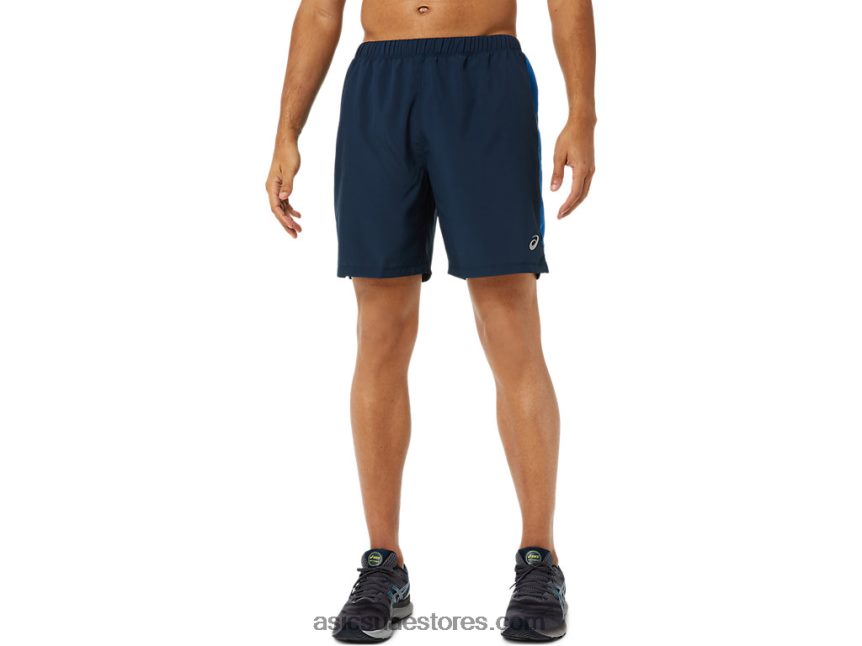 Asics الأزرق الفرنسي / محرك البحيرة مجموعة جاهزة للرجال 7 بوصة قصيرة 2N24DJ1395