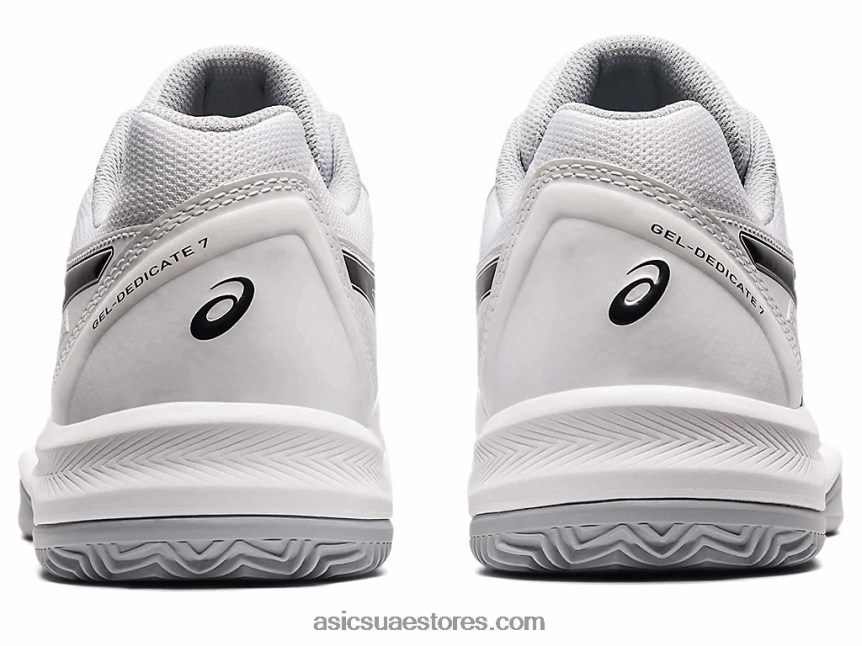 Asics أبيض أسود جل تكريس 7 طين 2N24DJ1583