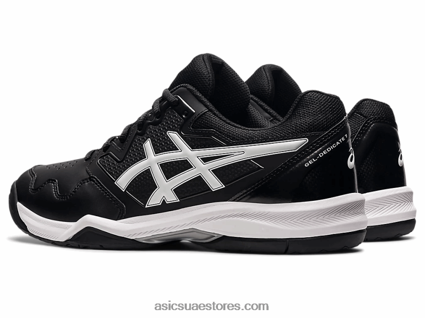 Asics أسود / أبيض جل تكريس 7 2N24DJ1773