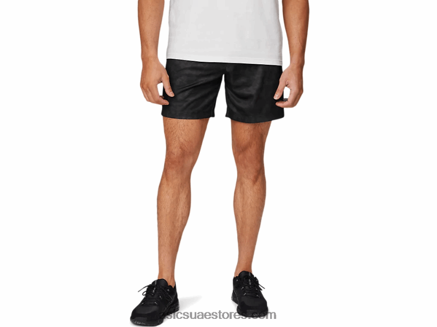 Asics أسود الأداء تدريب قصير للرجال مقاس 7 بوصات 2N24DJ1779