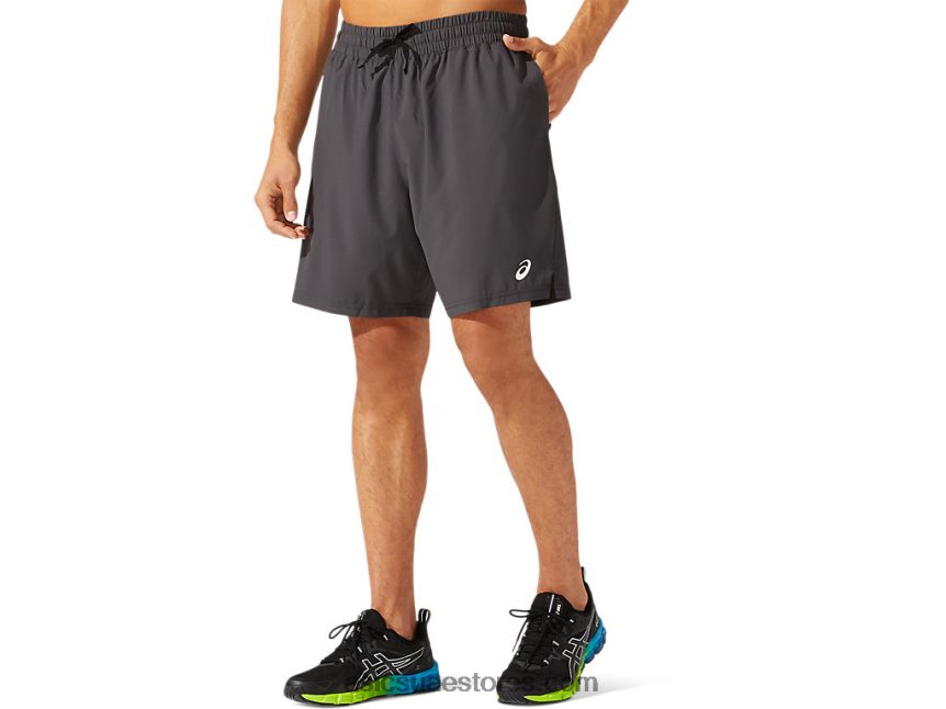 Asics الجرافيت الرمادي قطار قصير منسوج 7 بوصة للرجال 2N24DJ1786