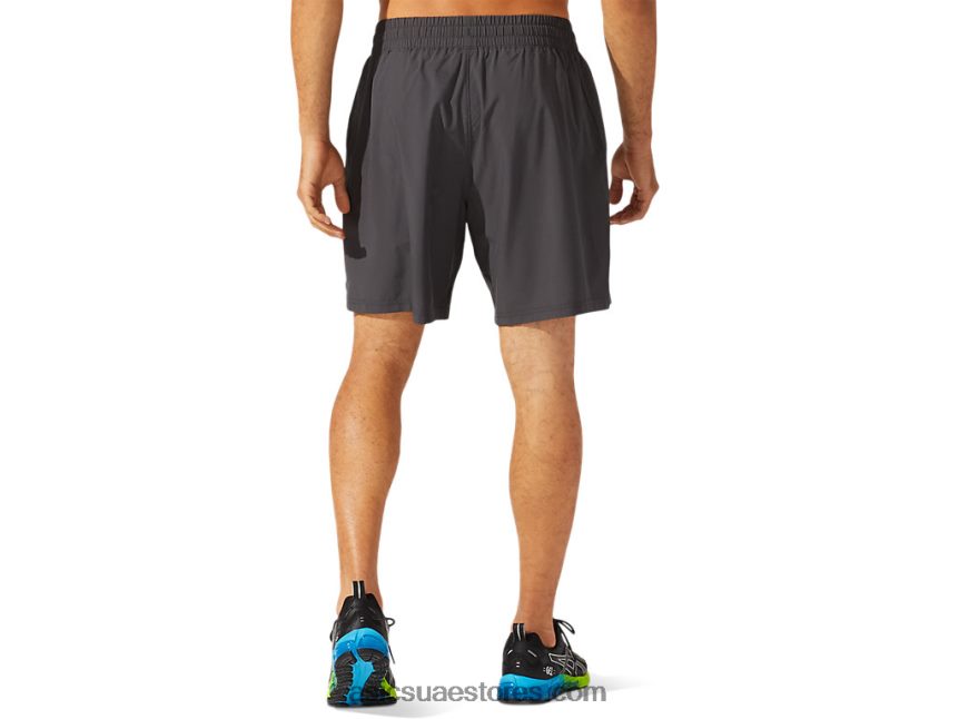 Asics الجرافيت الرمادي قطار قصير منسوج 7 بوصة للرجال 2N24DJ1786